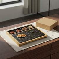 Steak Tray Chip-Resistant Wood and Ceramic Tray Dishwasher Safe