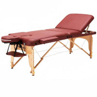 Foldable Massage Table Versatile Wooden Spa Bed Widened Design Adjustable Inking Couch for Physical Therapists, Estheticians, Medical Facility, Travel