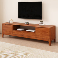 Solid Wood TV Stand 1.5/1.8m for Small Apartments 2024 New Style with Storage
