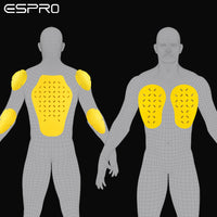 ESPRO Motorcycle Riding Gear Built-in Protector EVA Foam Shock-Absorbing Back Shoulder Chest Elbow Guard