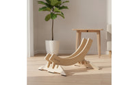 Freestanding Wooden Bike Stand Natural Bike Display Stand Compact Bike Storage Rack Sturdy for Living Room