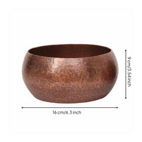 2 Pieces Hammered Copper Bowl Sturdy Copper Tea Bowl Decorative