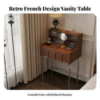 Single-Drawer Dressing Stand French design Vanity Desk Space-Saving for Teenagers