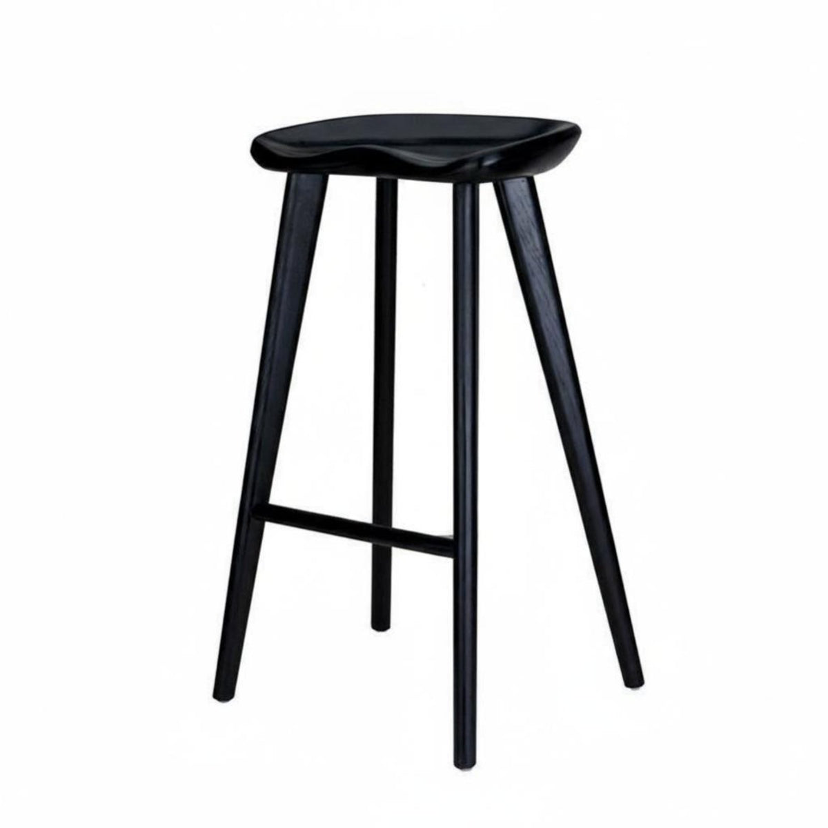 Wooden Counter Stool with supportrest Nordic Design Seating Furniture for Adults
