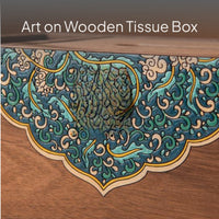 Walnut Tissue Box Wooden Storage Organizer Handheld
