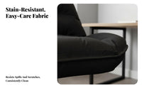 Luxuriously Soft Armless Rolling Chair Easy Assembly Office Furniture Adjustable