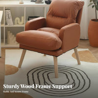 Reclining Armchair with Ottoman Multi-Position Recline Armchair and Ottoman Set Long-Lasting Textile High Weight Capacity