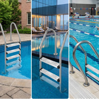 Replacement Pool Ladder Step Brushed Metal Ladder Step with End Mounts Universal Fit Pool Stair Step Long-Lasting for Maintenance Professionals