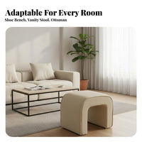 Button-Tufted Low Stool Multi-Functional Footrest adaptable Use for Homeowners