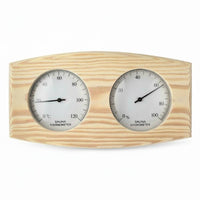 Natural Fir Wood Sauna Thermometer Hygrometer Easy to Read Sauna Room Temperature-Hygrometer Heat Resistant Wooden Temperature Humidity Gauge for Spa