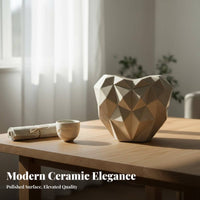 Heart-Shaped Vase Aesthetic Decor Geometric Heart-Shaped Vase Thoughtful Gift