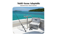 Stainless Steel Fishing Rod Holder 2-in-1 Design Fishing Rod Holder Boat Mount Pole Rack Boating Accessory