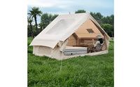 Inflatable Camping Tent with Chimney Port Quick Setup Inflatable Tent with Cooking Appliance Jack Breathable for Luxury Campers, Families