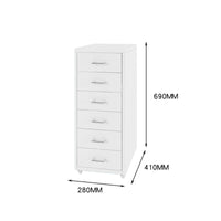 Under Desk Filing Cabinet Steel Construction Mobile Metal Storage Cabinet Waterproof Metal Drawer Cart for Bedroom