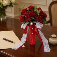 Bridal Hand Floral Arrangement Romantic White Floral Wedding Floral Arrangement