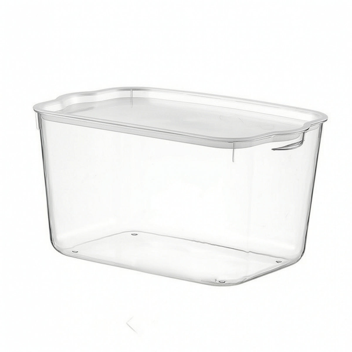 Storage Bin with Lid Transparent Plastic Box with Lid Lidded Organizer Box Slimline Transparent Storage Container Stackable