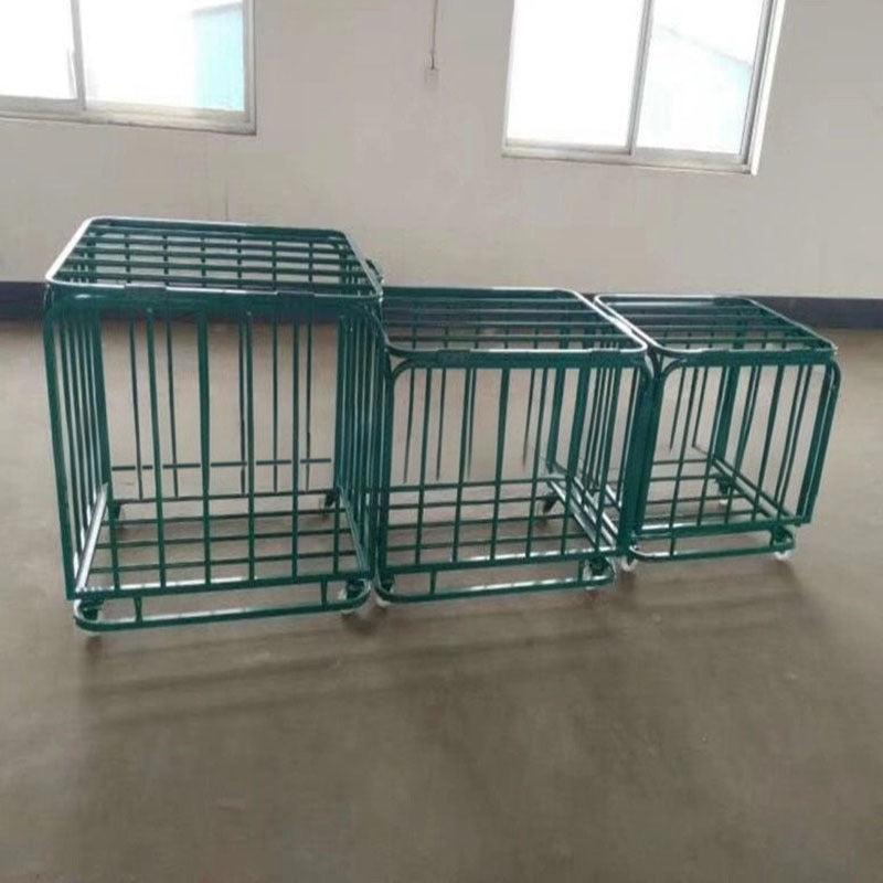 Ball Storage Cart with Wheels, Foldable Steel Cart for Basketballs