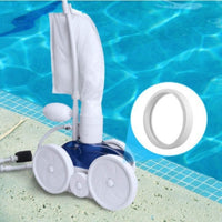 3 Pieces White Replacement Tire Band Smooth Rubber Tire Band Rounded Pool Cleaner Wheel Track Belt-Style