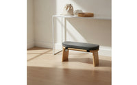 Meditation Stool with Removable Cover Wooden Padded Stretching Bench Compact Meditation Cushion for Meditators, Yogi, Floor Sitting