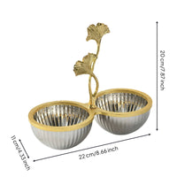 Connected Snack Bowls Candy Dish with Handle Reusable Snack Bowl for Tabletop, Coffee Table