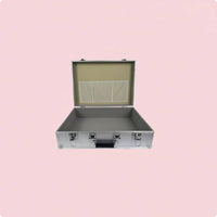 Aluminum Storage Box Shock Resistant Lockable Metal Case Double Lock for Travel
