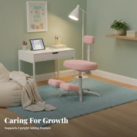 Adjustable Kneeling Chair Stable Fiveprong Base for Desk Work, Students, Parents