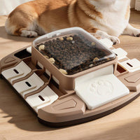 Press Slide Feeder Snack Dispensing Leak Food Toy Sturdy ABS Material for Dogs