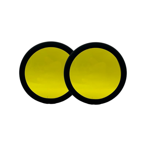 Round Spotlight Shade, Yellow Light, Black Fighter Accessory