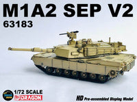Dragon 63183 1/72 US M1A2 SEP V2 Abrams Main Battle Tank Finished Model