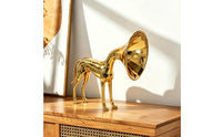 Dog Sculpture Glossy Dog Figurine Reflective for Bookshelf, Living Room