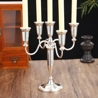 European Style Polished Three-Head and Five-Head Candle Holder for Romantic Dining