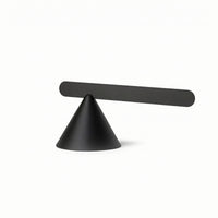 Geometric Sculpture Matte Black Sculpture with Cone Base Minimalist Art Piece for Clean-Lines Lovers, Interior Designers, Display Shelf, Office