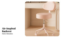 Adjustable Caster Stool with supportrest Rolling Casters for lab, Home Users