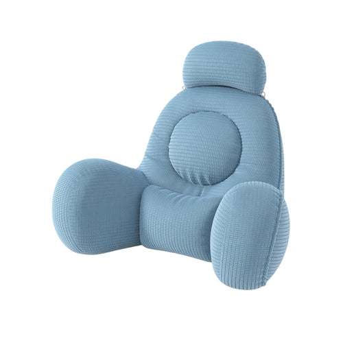 Backrest Cushion with Headrest Removable Bed Pillow with Arms Supportive