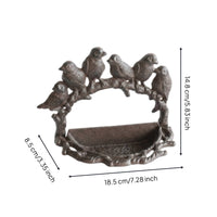 Cast Iron Bird Feeder Vintage Ornament Weather-Resistant for Patio