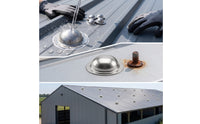 150 Pieces Metal Roof Screw Cap Round Metal Roof Screw Caps Silver-Colored Low-Profile for Roofers