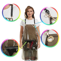 Semi-Transparent TPU Waterproof Apron for Hair Salon and Beauty Work, Solid Color