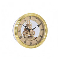 Round Clock Insert Metal-Look Bezel Clock Face Insert for Home Decor