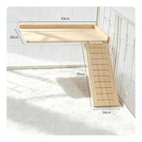 Wooden Ramp Platform Rounded Edges Wooden Pet Platform Non-Slip Surface