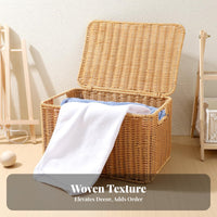 Imitation Rattan container with Handles multi-use for Bathroom, Parents