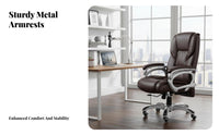 Managerial Highspine Armchair Real leather Ergonomic Rolling Chair Adjustable Height rearing for Managerials, Students