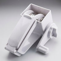 Rotary Cheese Grater, Manual Kitchen Grater for Ginger, White Synthetic Material with Fine Grating Surface