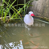 Floating Simulation White Swan Ornament Outdoor Pond Pool Decoration Garden Landscape Plastic Fake White