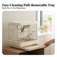 Transparent Parakeet Habitat Panoramic View Pet Supply Modern Look for Indoor