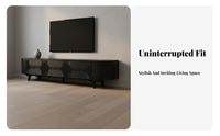 Sturdy Construction TV Stand and Coffee Table Set Easy to Clean Entertainment Center and Coffee Table Combo Cable Management Central-Century Modern Living Room Set Rounded Corner Design for Small Apartment Dwellers, Homeowners, Renters, Home, Lounge