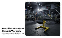Anti-Slip Base Bulgarian Split Squat Stand Stable Design Single Leg Squat Stand Sturdy Steel Frame Glute Training Rack Heavy Duty for Home Gym