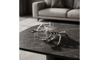 High-Quality Crab Figurine Electroplated Crab Sculpture Lustrous Figurine with Shell Faceted for Interior Designers, Art Collectors, Living Room, Entryway, Hotel Lobby, Office Reception