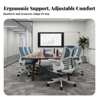 Ergonomic Highspine Mesh Chair Adjustable Height Ergonomic Mesh Chair with Headrest 360-Degree Rotating Effortless Rolling