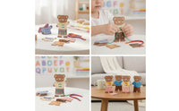 Bear Lacing Board with Cords Hand-Eye Coordination Bear Threading Toy Child-Led Toy Fine Motor Skills Learning for Preschoolers