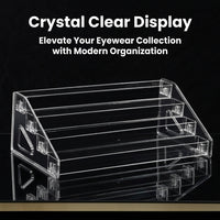 Sunglasses Display Stand, Multi-Tier Clear Organizer, Home Storage and Retail Acrylic Eyewear Rack